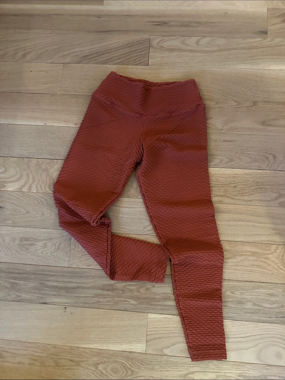 Booty by Brabants Rust Textured High-Waist Leggings